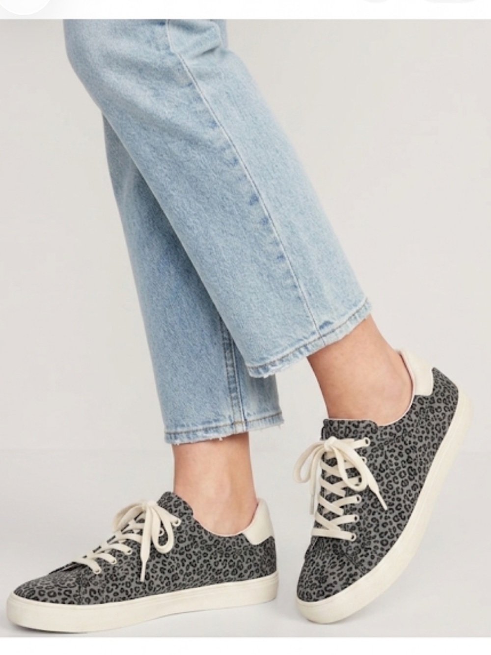 Old Navy Leopard-Print Court Sneakers